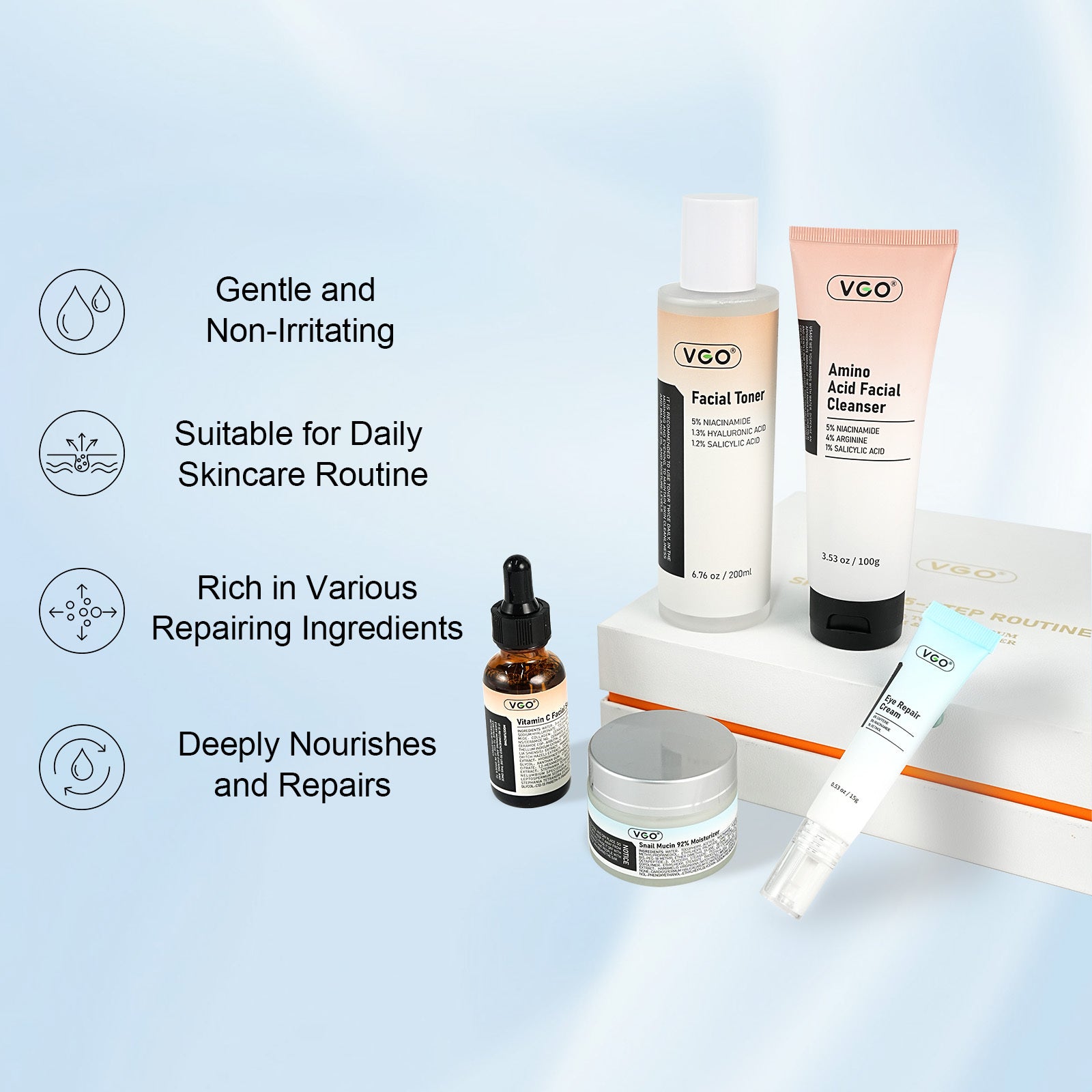 Complete 5-Step Skincare Routine Set