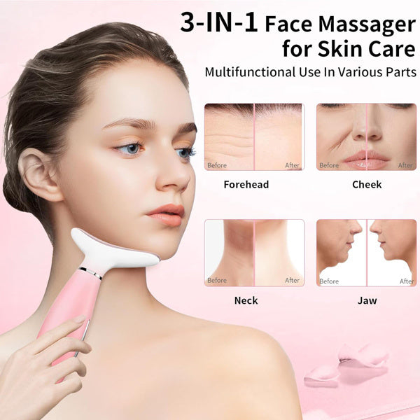 Pink Radiance Facial & Neck Massage Device – Skin Firming Beauty Tool