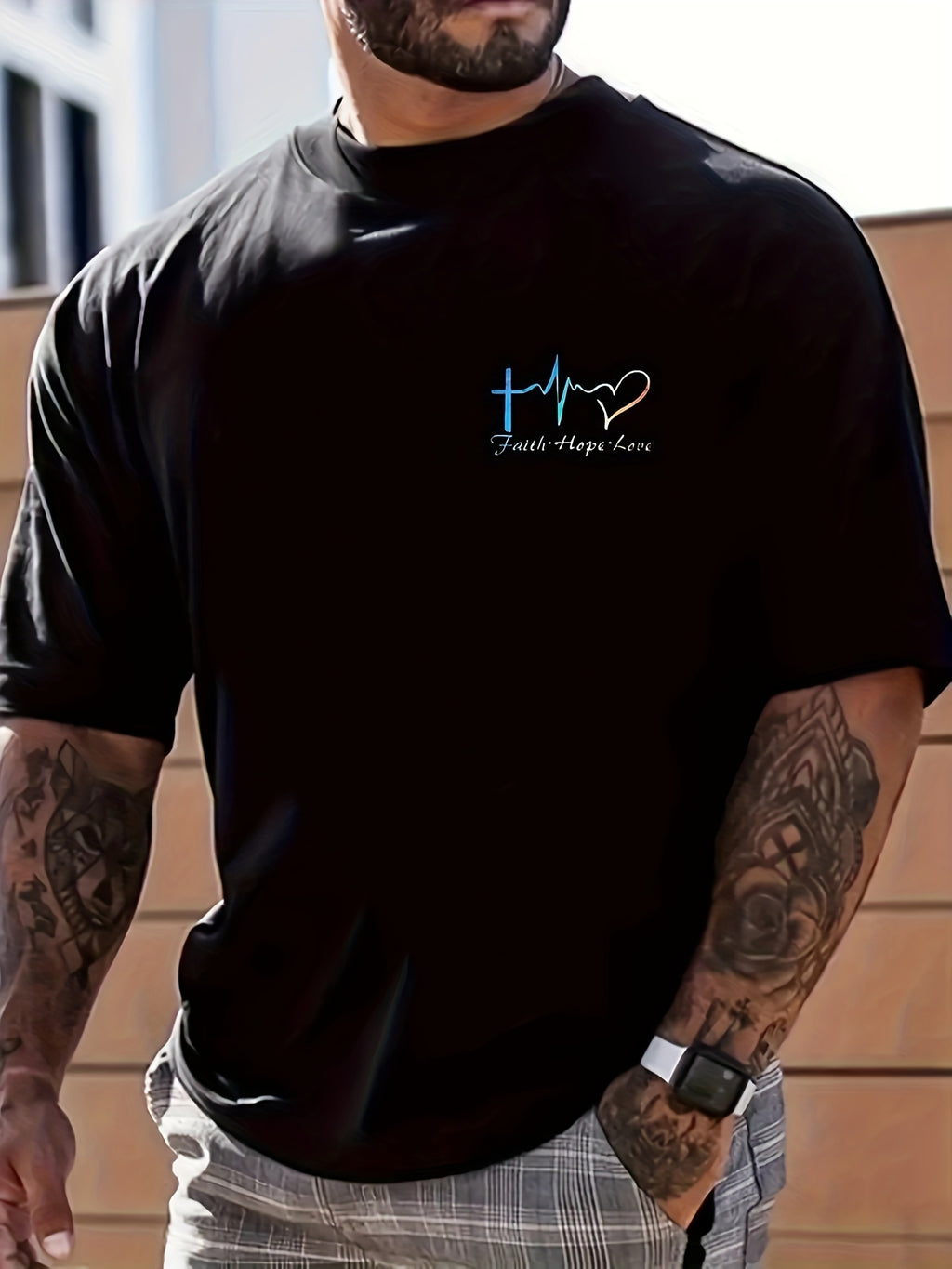 FaithVibe Way Maker 3D Digital Men’s Retro Summer T-Shirt