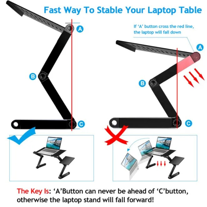 FlexFold Adjustable Laptop Desk Table
