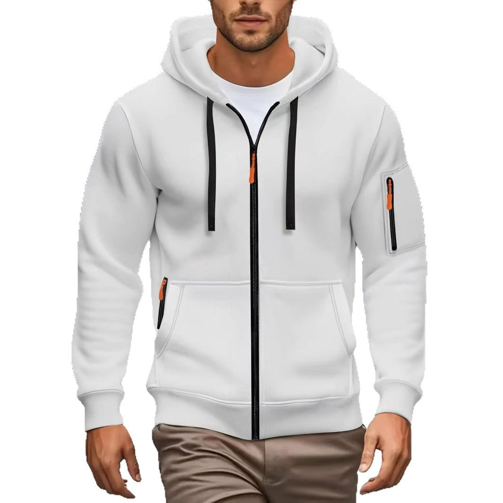 Sport Flex Zipper Hoodie – Men’s Casual Full-Zip Athletic Sweatshirt