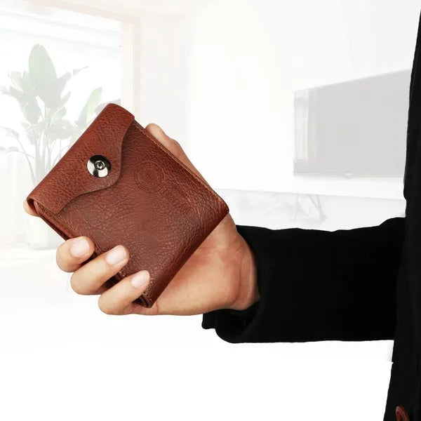 Men’s PU Leather Slim Bifold RFID Wallet