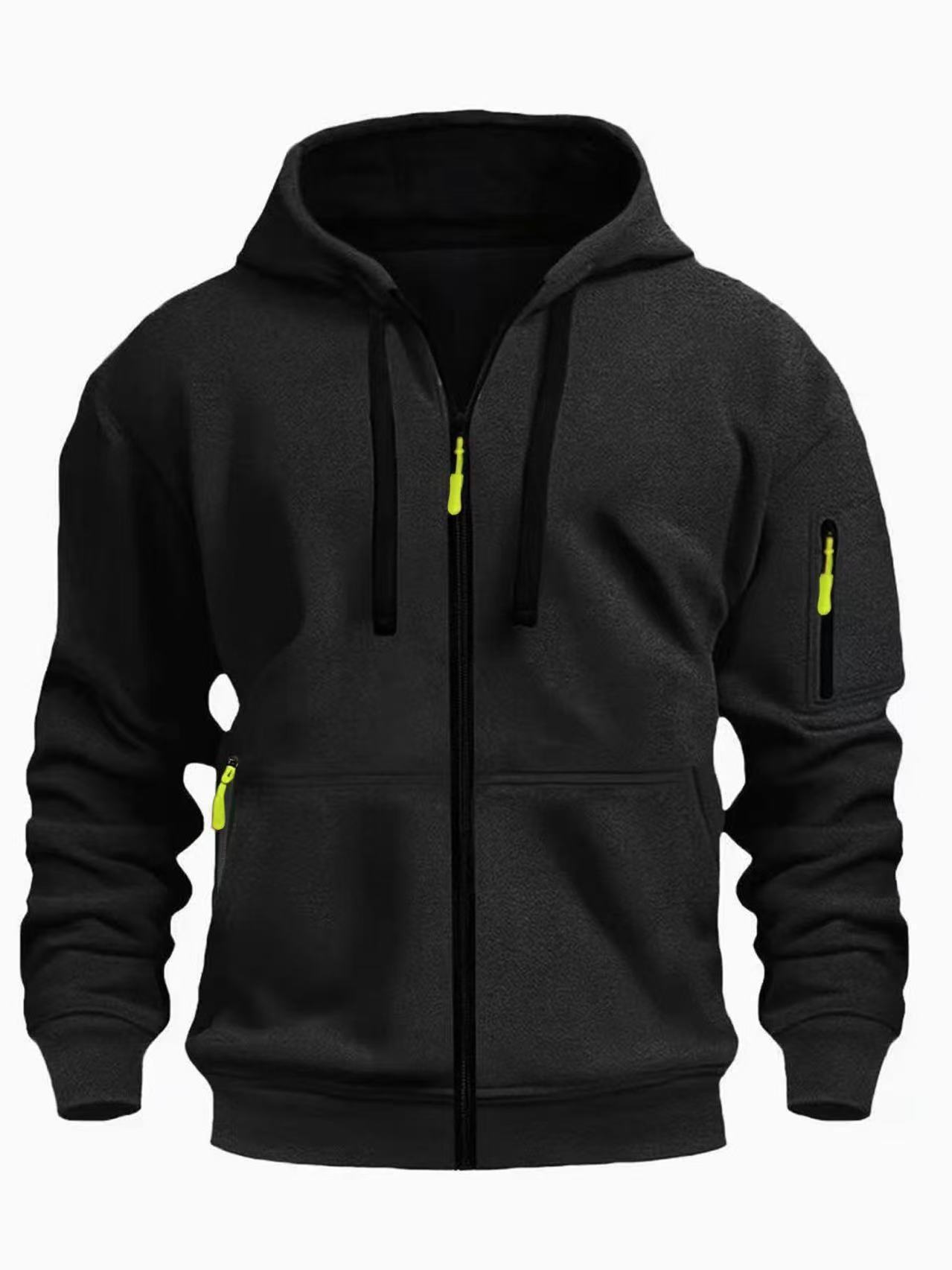 Sport Flex Zipper Hoodie – Men’s Casual Full-Zip Athletic Sweatshirt