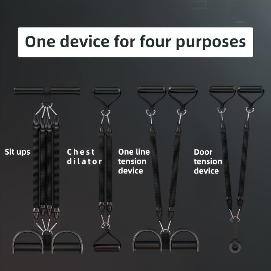 Adjustable Resistance Band Set – High-Tension Fitness Bands with Foot Pedals & Handles