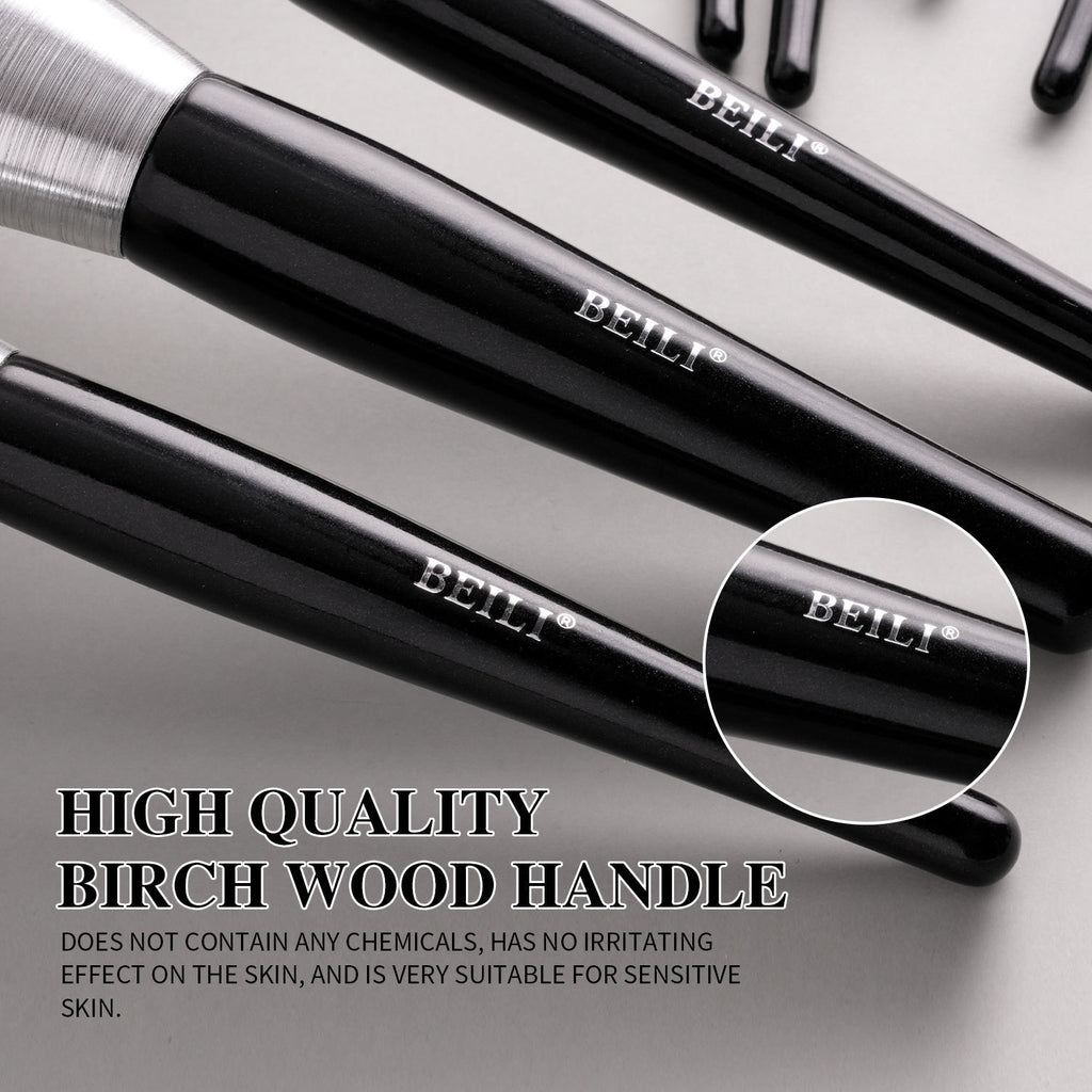Beili Premium 10-Piece Kabuki Makeup Brush Set – Holiday Edition