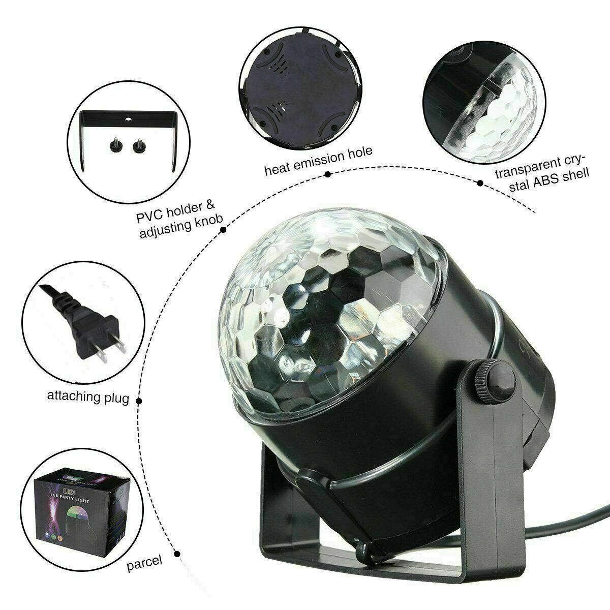 PartyBeam Sound-Activated Disco LED Strobe Light