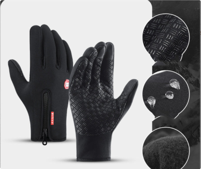 FrostGuard Touchscreen Winter Gloves – Waterproof Motorcycle & Sports Fleece Gloves