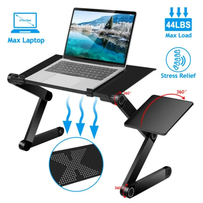 ErgoFold Aluminum Laptop Desk with Mouse Board