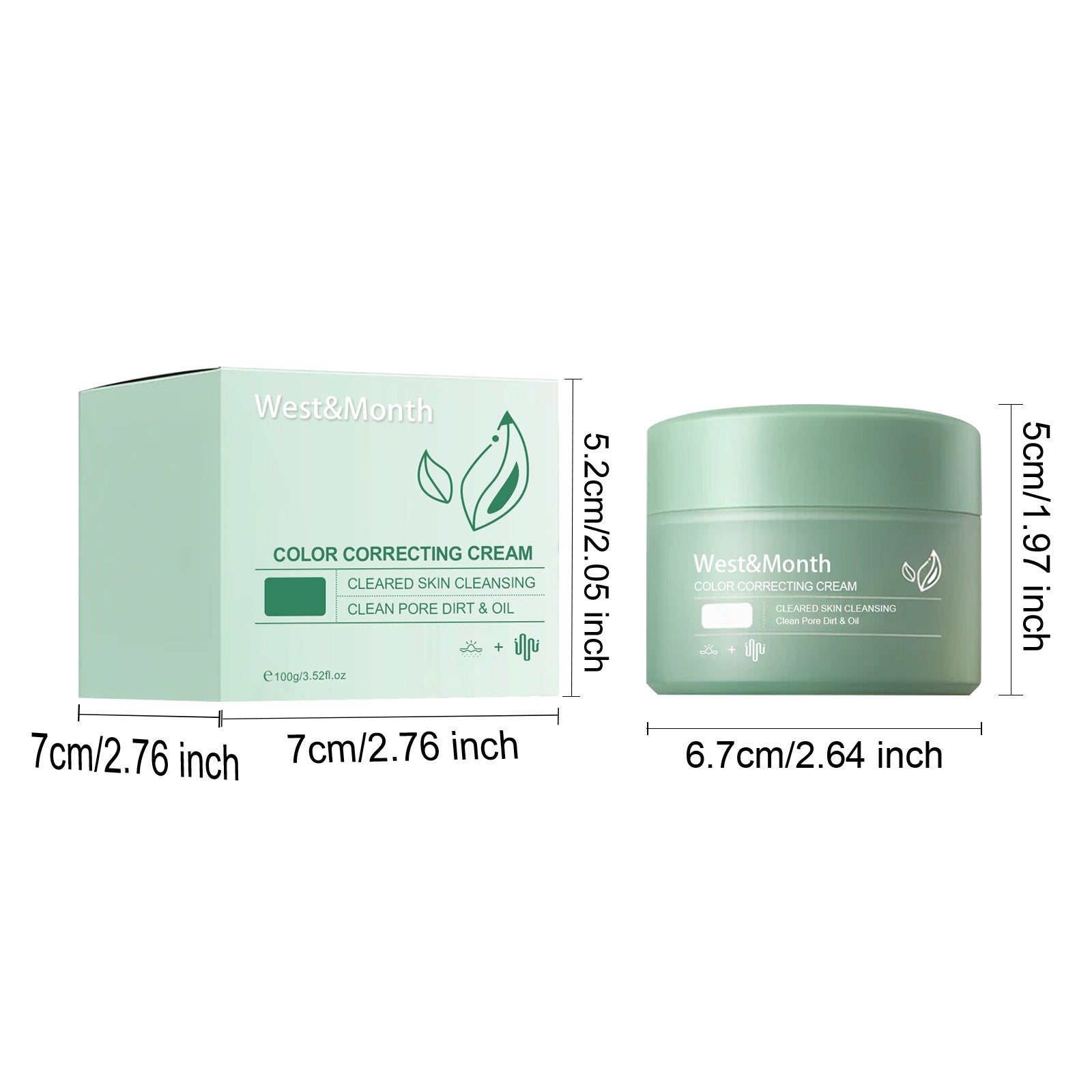 West&Month Bright Tone Color Correcting Care Cream – Spot Fading & Skin Recovery