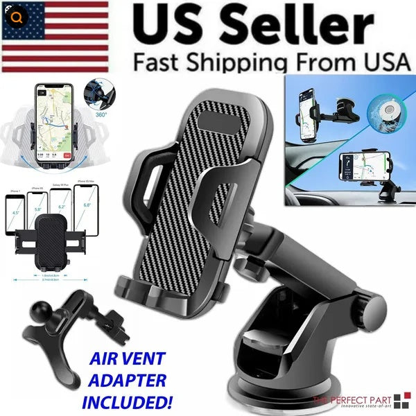 Drive360 Universal Car Mount Holder for Windshield & Dashboard