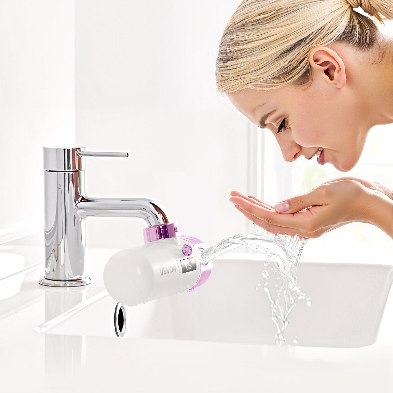 Skincare Sink Water Filter – Pink Gold Purifier