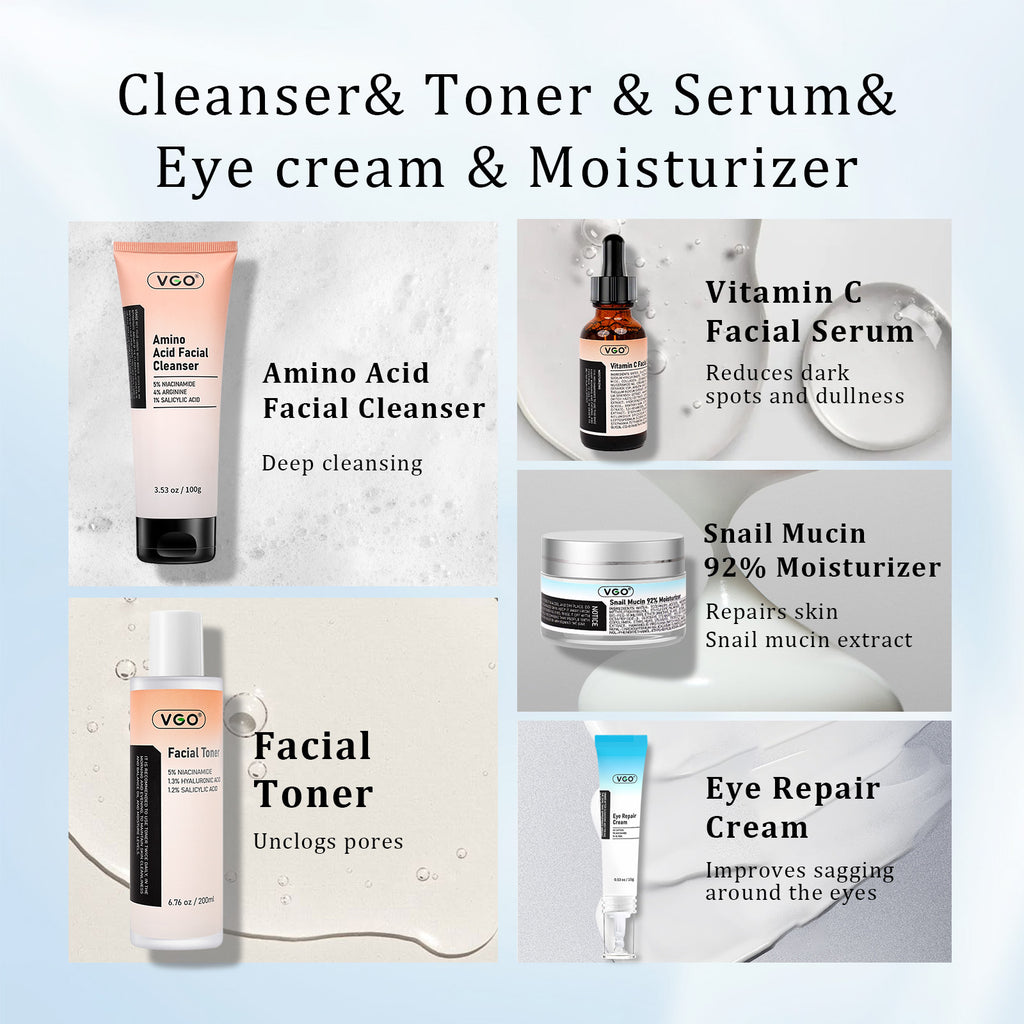Complete 5-Step Skincare Routine Set